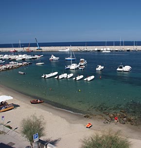 The beach on the promenade